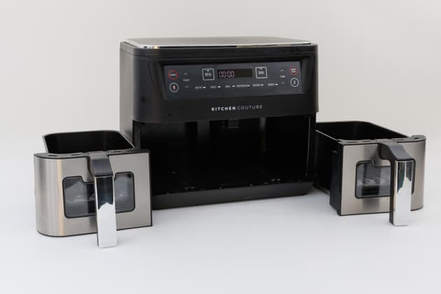 Kitchen Couture Dual View 2 x 5 Litre (10 Litre) Air Fryer Stainless Steel