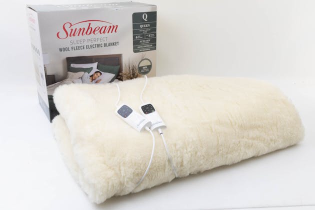 Sunbeam Sleep Perfect Wool Fleece Electric Blanket BLW6651