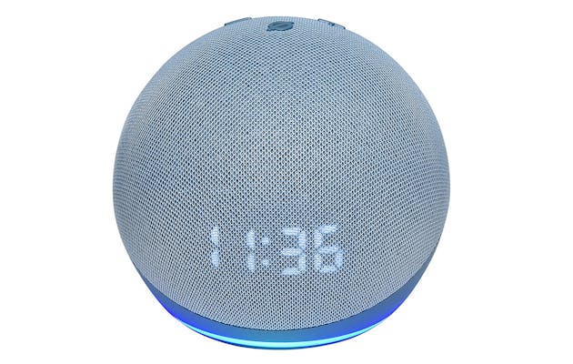 Amazon Echo Dot (4th Gen) with clock