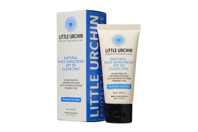 Little Urchin Natural Face Sunscreen SPF 50 Clear Zinc